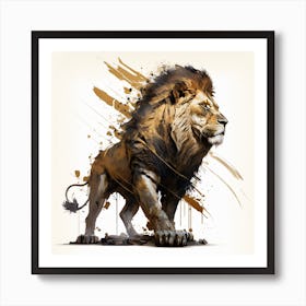 Lion Painting Art Print