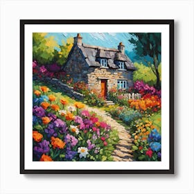 Countryside Cottage Garden Art Print