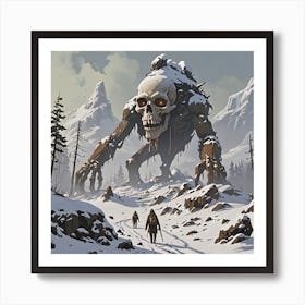 Skeletons In The Snow Art Print