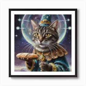 Cat Wizard Print Art Print