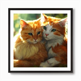 Two Cats Art Print