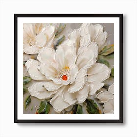 White Flowers 3 Art Print