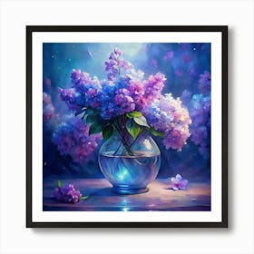 Lilacs In A Vase Poster