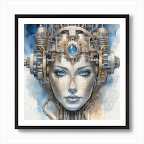 Steampunk Woman Art Print