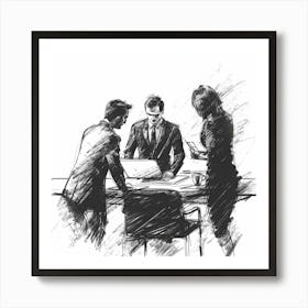 A Task Delegation Hand Drawn Sketch Illustration 1718669447 1 Art Print