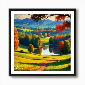 Autumn In The Mountains Art Print