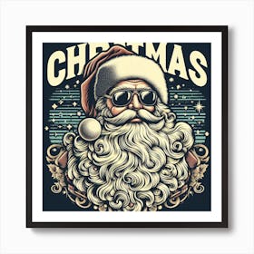 Santa Claus In Sunglasses Art Print