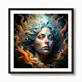 Fire And Ice 1 Art Print