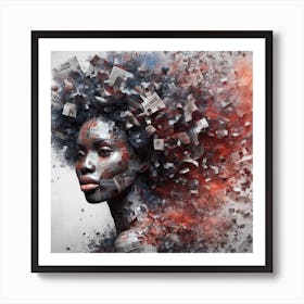 Abstract Portrait Of A Woman Poster