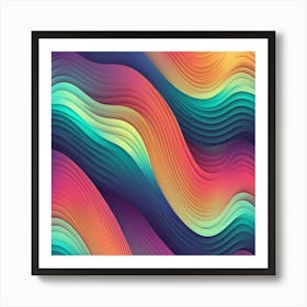 Abstract Wavy Pattern 13 Art Print