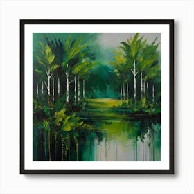 Default Original Landscape Plants Oil Painting 16 Art Print