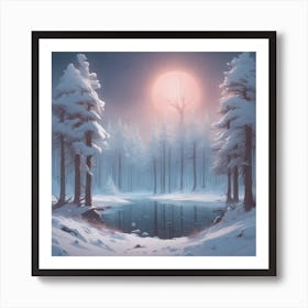 Snowy Forest 13 Art Print