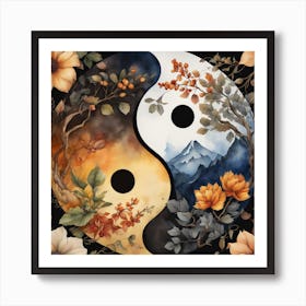 Yin Yang Art Print