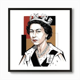 Queen Elizabeth Ii 2 Art Print