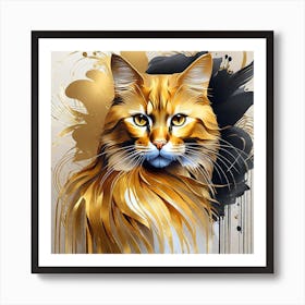 Golden Cat Art Print