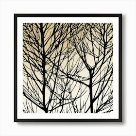 Trees with no leaves Art Print