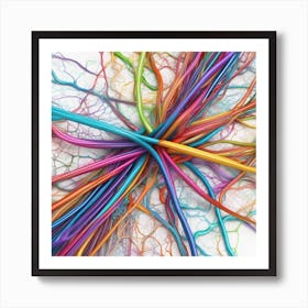 Colorful Wires 49 Art Print