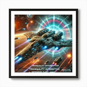 A Sci Fi Depiction Tranquility Interceptor Art Print