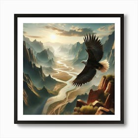 Eagle In Flight Art Print