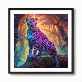 Leopard In The Forest Art Print