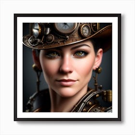 Steampunk Girl Art Print