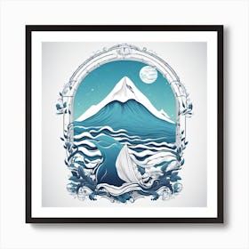 Whales In The Sea Art Print