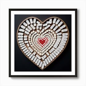 Domino Heart Art Print