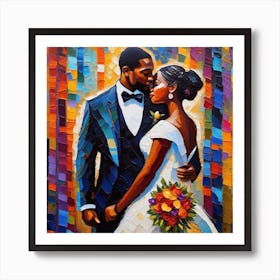 Bride And Groom 1 Art Print