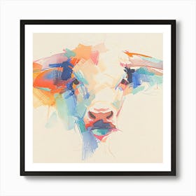 Abstract Cow Painting Art Print