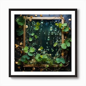 Water Drops In Frame Art Print