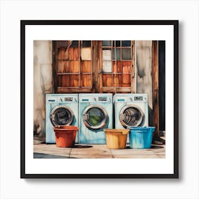 Laundry Machines Art Print