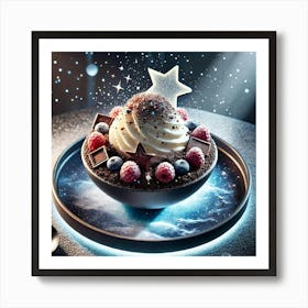 A Beautifully Presented Dessert Named Moonlit Bingsu 1024x1024 Art Print