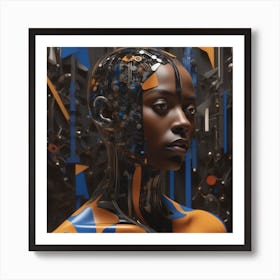 Woman Dressed Like A Robot Art Print