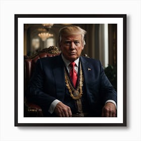 Photoreal An Aweinspiring Image Of Donald Trump Capturing His 1 Art Print