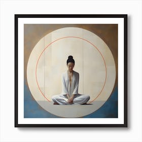 Women Meditating Abstracts By Csaba Fikker 11 Art Print