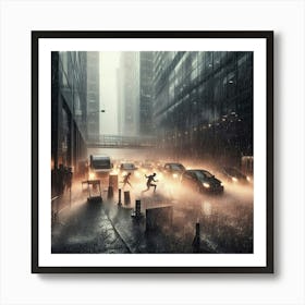 Rainy Day In New York City 2 Art Print