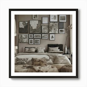 Neutral Bedroom 1 Art Print