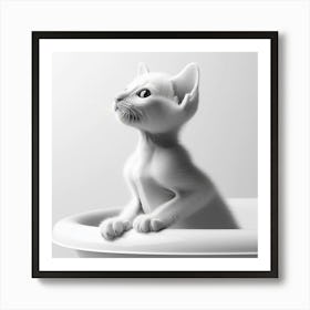 Kitten In A Bathtub 1 Art Print