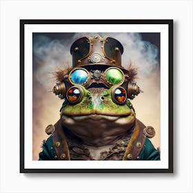 Steampunk Frog Art Print
