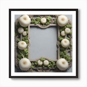 Frame Of White Pumpkins Art Print