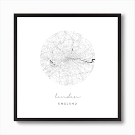 London England Circle Map Art Print