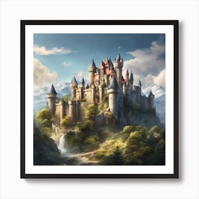 Castle In The Mountains 2 Art Print