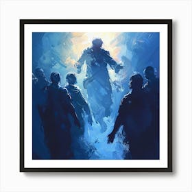 Depiction Of The Transfiguration With Glowing Light Etherea Art Print