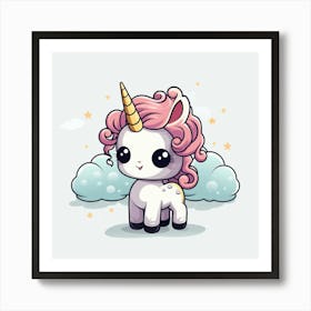 Cute Unicorn 605 Art Print