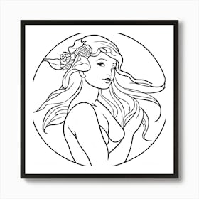 Pretty woman Art Print