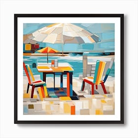 Beach Chairs Art Print