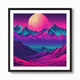 Psychedelic Landscape Art Print