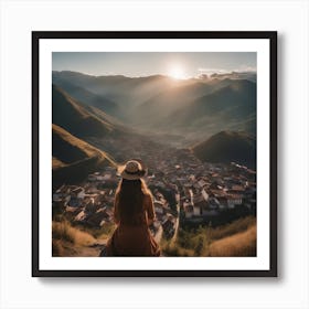 Sunset In The Mountains 1 Art Print