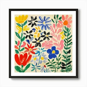 Flowers Painting Matisse Style 6 Art Print