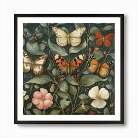 Butterfly Garden Art Art Print